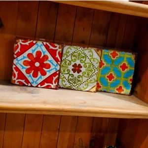 8X8 NWOT boho plaques